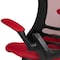 Flash Furniture Kelista Mid-Back Red Mesh Ergonomic Drafting Chair with Adjustable Foot Ring and Flip-Up Arms BL-X-5M-D-RED-GG - alternate 8